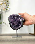 Deep Purple Amethyst Cluster With Metal Stand - MWS2723