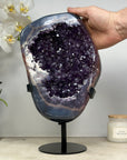 Beautiful Natural Large Amethyst & Blue Agate Crystal Specimen - MWS1454