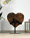 Natural Deep Purle Amethyst Stone Heart Stone - Stand Included - HST0312