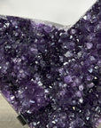 Deep Purple Amethyst Cluster on Metal Stand – Stunning Crystal for Meditation Space Decor - MWS2709