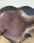 Stunning Amethyst & Blue Agate Stone Heart Carving - HST0253