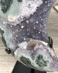 Amethyst & Green Jasper Crystal Moon with Stand - MWS2585