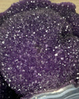 XXL Amethyst & Blue Banded Agate Centerpiece - CBP1171