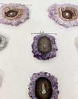 Genuine Amethyst, Quartz & Green Jasper Stalactite Slices Flat - Perfect for Crafting Unique Jewelry - STS0049