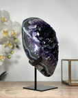 A+ Grade Natural amethyst Geode with Blue agate Shell - MWS1787