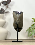 Natural Agate & Amethyst Geode on Metal Stand - MWS3180