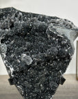 Black Druzy Mineral Specimen – Natural Crystal Cluster for Home Decor Display - MWS2621