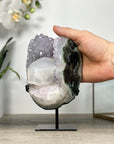 Natural Impressive Calcite Formation on Amethyst Cluster – Unique Crystal Display Piece - MWS2520