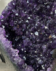 Large Amethyst Geode with Jasper Shell – Deep Purple Crystal Statement Piece - MWS2397