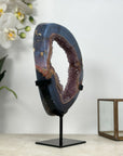 Unique Natural Blue Banded Agate & Amethyst Stone Portal - MWS1942