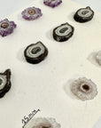 Natural amethyst Jasper & Quartz Stalactite Slices Wholesale Flat - Ideal for Pendants - STS0060