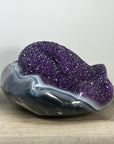 XXL Amethyst & Blue Banded Agate Centerpiece - CBP1171