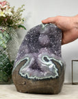 Huge Natural Amethyst & Green Jasper Geode with Stalactite Formation - CBP1073