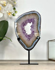 Blue Banded Agate & Agate Geode Slice Portal - MWS2910