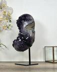 Large Uruguayan Amethyst Stone Cluster on Stand - MWS3033