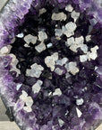 Amethyst Geode with Calcite Crystal Highlights for Home Decor - MWS2682