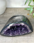 Natural Amethyst & Agate Stone Geode with polished Shell - STGE0082