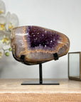 Natural Amethyst & Quartz Geode, Unique double Crystallization - MWS1887