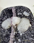 Natural Amethyst Cluster with Agate Matrix and Calcite Formation - MWS3349