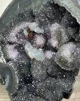 Natural Agate Matrix with Rainbow Quartz Druzy Crystals - MWS2514