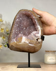 Beautiful Amethyst Geode with Pink Tone Sugar Crystals - MWS1738