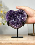 Natural Deep Purple Amethyst Heart Carving - HST0247