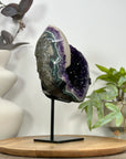 Natural Amethyst Cluster with Large Calcite Specimen - MWS3112