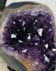 Uruguayan Amethyst & Agate Crystal on Metallic Stand - MWS2206