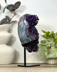 Natural Top Grade Amethyst Cluster on Metal Stand for Home Decor - MWS3169