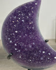 Amethyst Moon Carving on Metal Stand - MWS2574