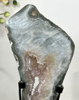 Natural Quartz Stone Slice on Metal Stand - MWS3003