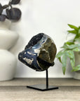 Black Amethyst & Agate Geode on Stand - MWS3284