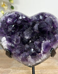 Amethyst Heart Carving with Huge Crystals - HST0244