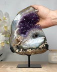Natural Amethyst & Quartz Large Crystals Specimen - MWS1504