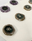 Genuine Amethyst & Green Jasper Stalactite Slices Flat - Perfect for Crafting Unique Jewelry - STS0052