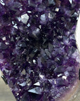 Uruguayan Amethyst Crystal Geode on Stand – Vibrant Purple Druzy - MWS2181