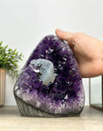 Stunning Amethyst Cathedral with Calcite Crystal Inclusion - CBP1194