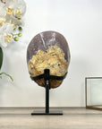Natural Amethyst & Agate Geode on Metal Stand - MWS2979