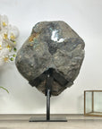 Amethyst Crystal Geode with Deep Purple Crystals and Calcite Formation - MWS2837