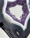 Natural Blue Banded Agate & Amethyst Portal - MWS1565