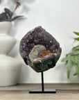 Unique Natural Amethyst & Calcite Crystal Specimen - MWS3215
