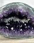 Natural Amethyst Geode with Green Jasper Shell & Calcite Inclusions - STGE0024