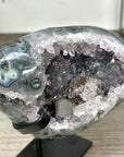 Natural Agate Stone Geode on Stand