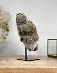 Rare Jasper & Quartz Druzy Stalactite Covered with Calcite Crystals - MWS0383