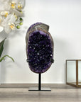 Amethyst Geode with Dark Purple Crystals on Stand - MWS2647