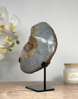 Stunning Yellow Tone Sugar Druzy Crystal Cluster, Metallic Stand Included - MWS1415