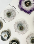 High-Quality Amethyst, quartz & Green Jasper Stalactite Slices for Jewelers - Wholesale Bulk Pack - STS0014