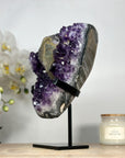 Natural Calcite & Amethyst Specimen, Stand Included - MWS2051