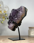 Natural Large Amethyst Heart Carving with Metal Stand - HST0228