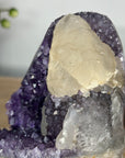 Natural Calcite & Amethyst Specimen, Stand Included - MWS1964